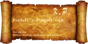 Kuchár Pompónia névjegykártya